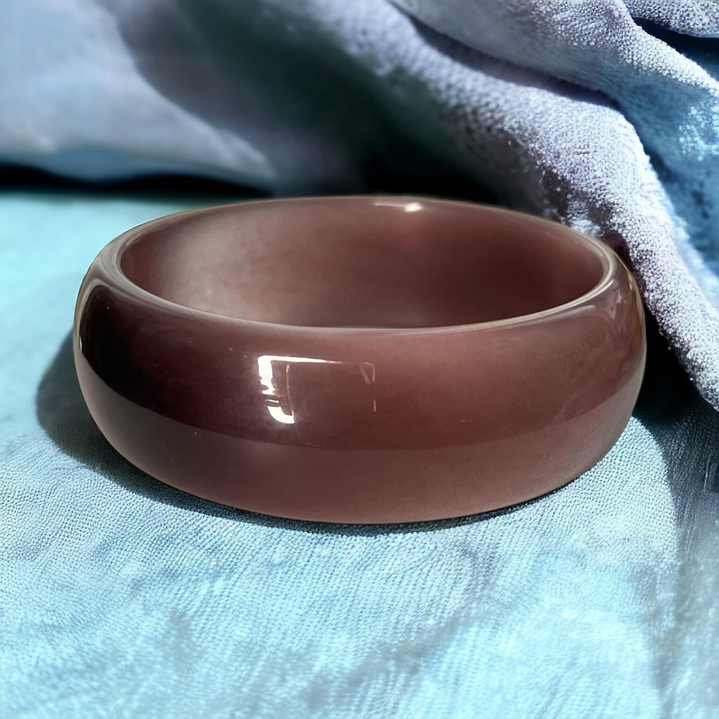 Cat Eye Jade Bangle Bracelet Thick 22mm| Crystal Bangle | Sakura Bracelet | Elegant Wristwear | Gift for Her | Crystal Bracelet for Women