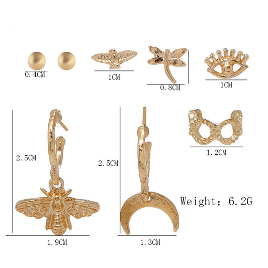 Nature-Themed Hoop Earrings – Insect Design Statement Jewelry