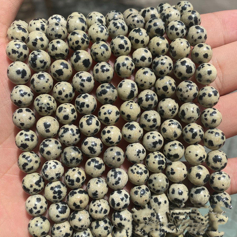 Dalmatian Jasper Natural Speckled Stone Loose Beads Diy Jewelry Accessories