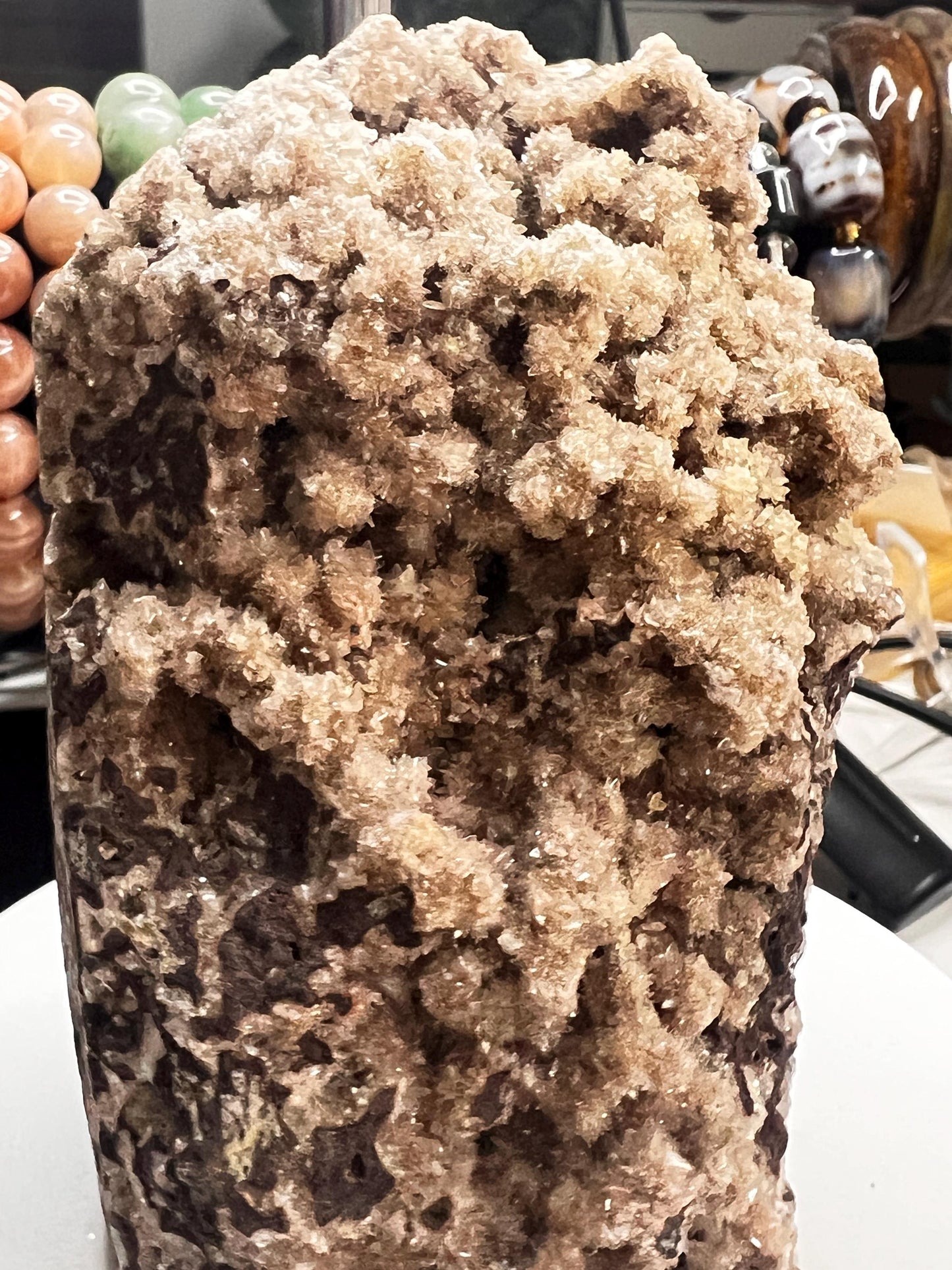 Crystalline Crunch Delight - Natural Calcite Crystal Cluster for Healing, Energy Cleansing, Home Decor, and Meditation