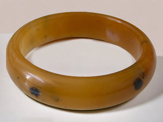 61.3mm Amber Color | Yellow Jade Bangle | Crystal Jade Bangle Bracelet | Hard Bangle Bracelet | Crystal Bracelet
