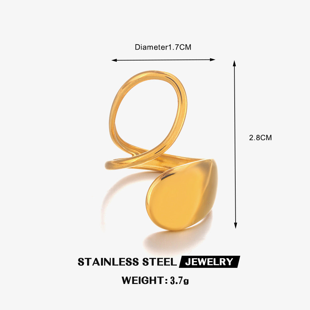 Sculptural Dome Open Ring