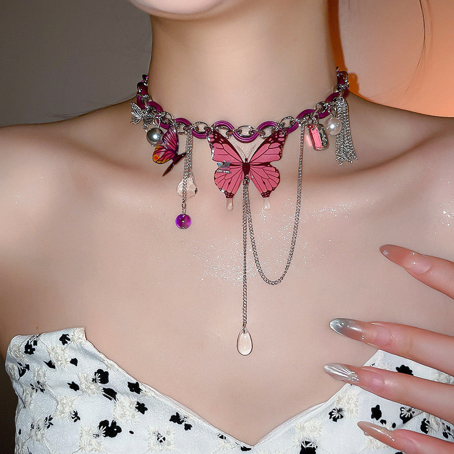 Charming Butterfly Choker Necklace