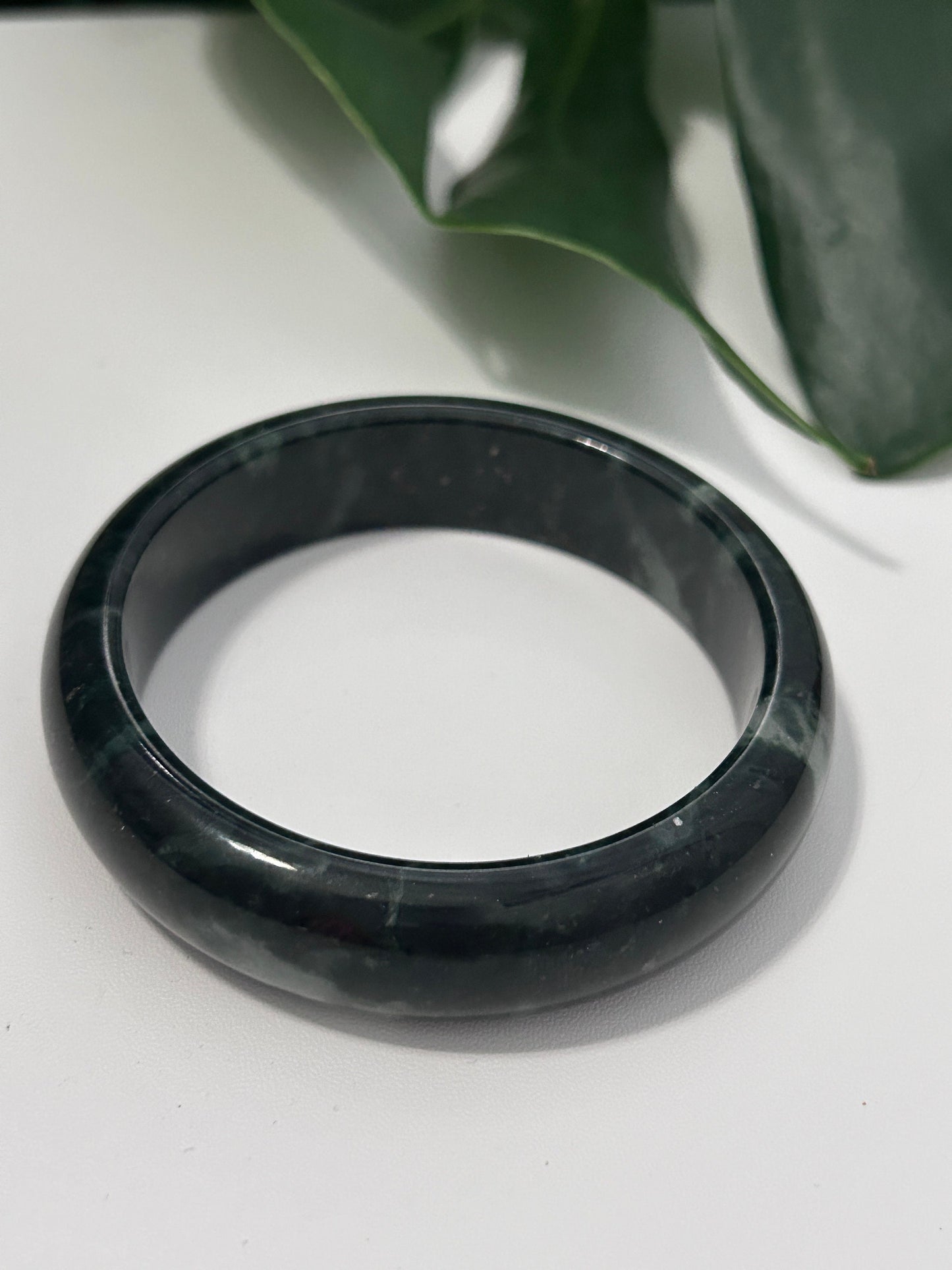 62.4 & 62.7 Natural Medecine King Jade Hard Bangle, Grade A ⁂ Medicine King Stone (Tibetan Serpentine) Natural Tibetan Jade Crystal Bracelet