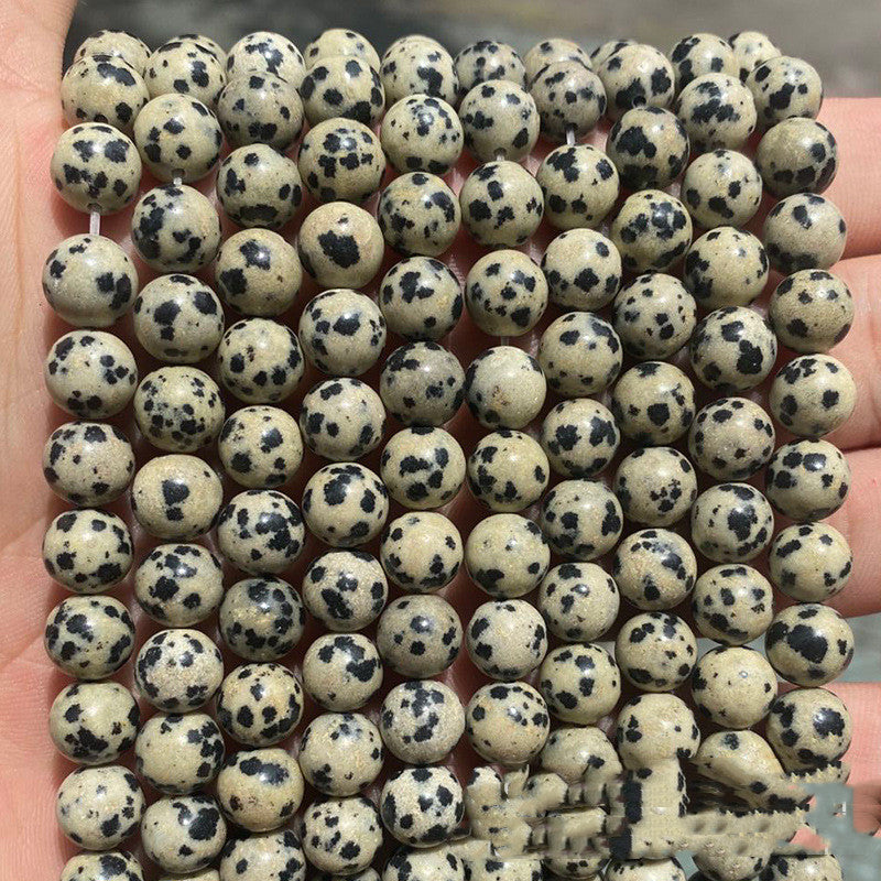 Dalmatian Jasper Natural Speckled Stone Loose Beads Diy Jewelry Accessories