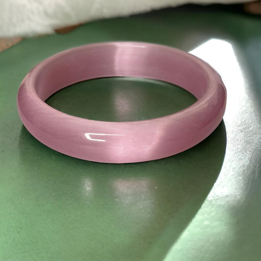 Cat Eye Jade Bangle Bracelet | Crystal Bangle | Sakura Bracelet | Elegant Wristwear | Gift for Her | Crystal Bracelet for Women