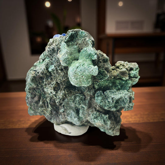 Vibrant Azurite Mineral Specimen: Raw Crystal on Matrix