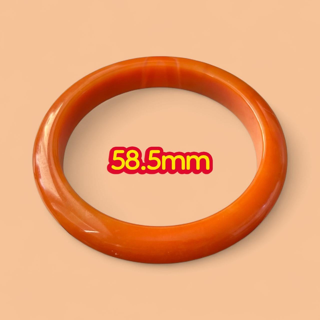 1pc Carnelian Bangle Bracelet - Energy, Confidence S-XL wrist