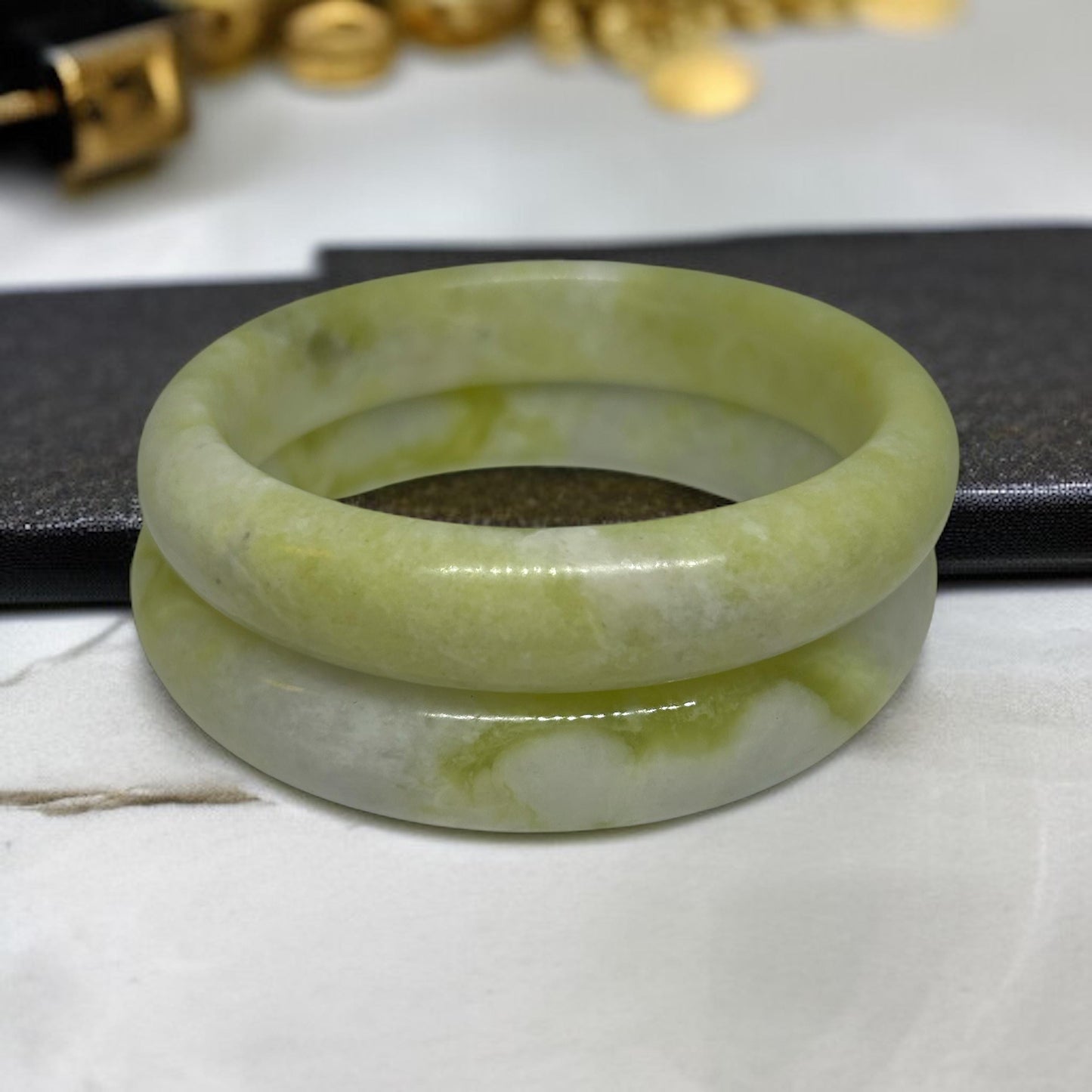 Cauliflower Jade Bangle Bracelet, Nephrite Jade