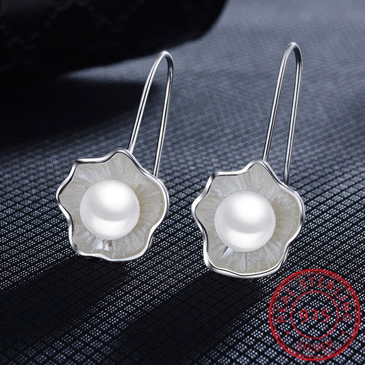 Lotus 925 Sterling Silver with Natural Freshwater Pearl 