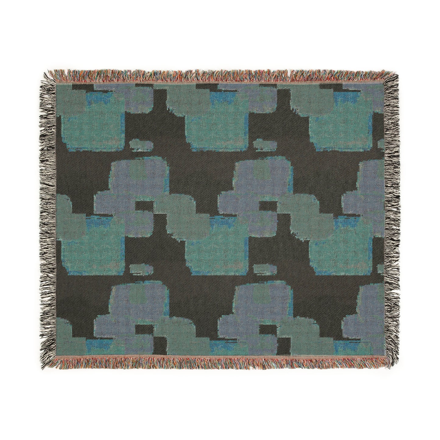 Cozy Modern Woven Throw Blanket | Artisan Cotton & Abstract Pattern