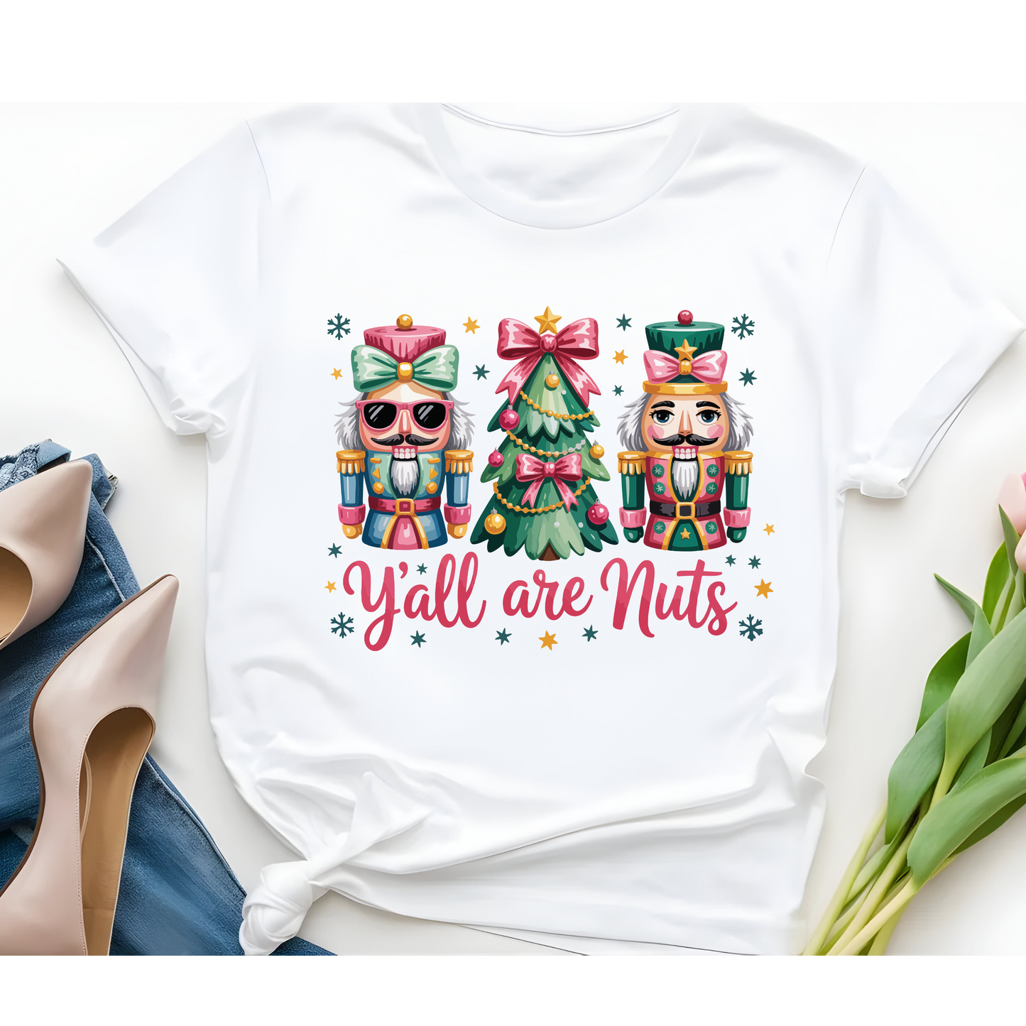 Y'all Are Nuts - Christmas Nutcracker Ladies' Tee