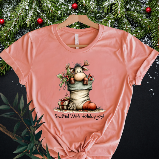 Stuffed With Joy - Holiday Ladies' Fitted T-Shirt