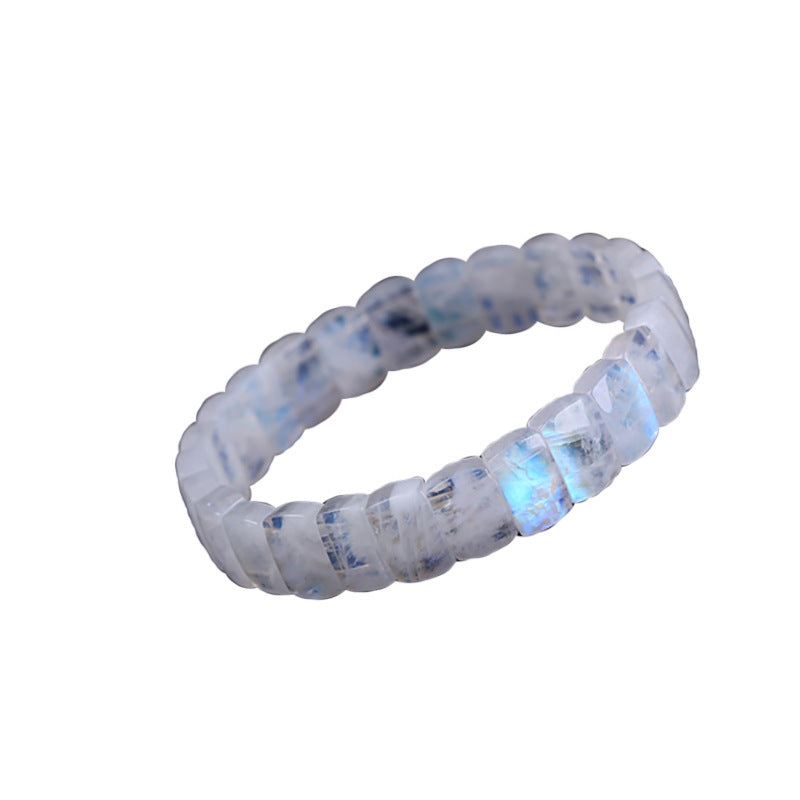 Blue Moonstone Bracelet, Moonstone Soft Bangle
