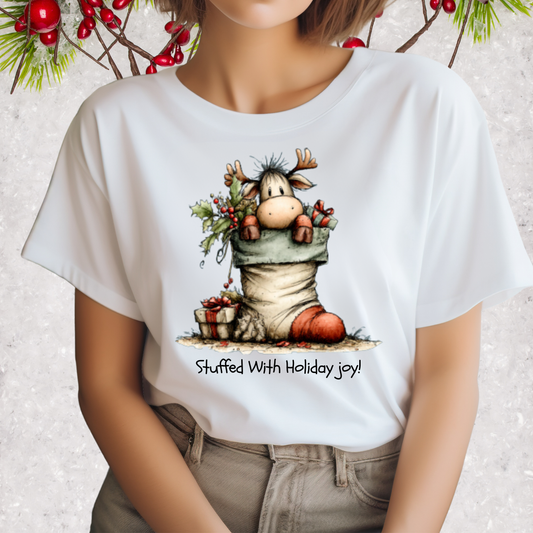 Stuffed With Joy - Holiday Ladies' Fitted T-Shirt