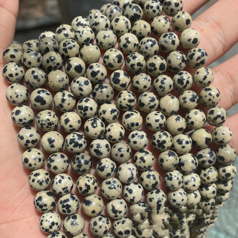 Dalmatian Jasper Natural Speckled Stone Loose Beads Diy Jewelry Accessories