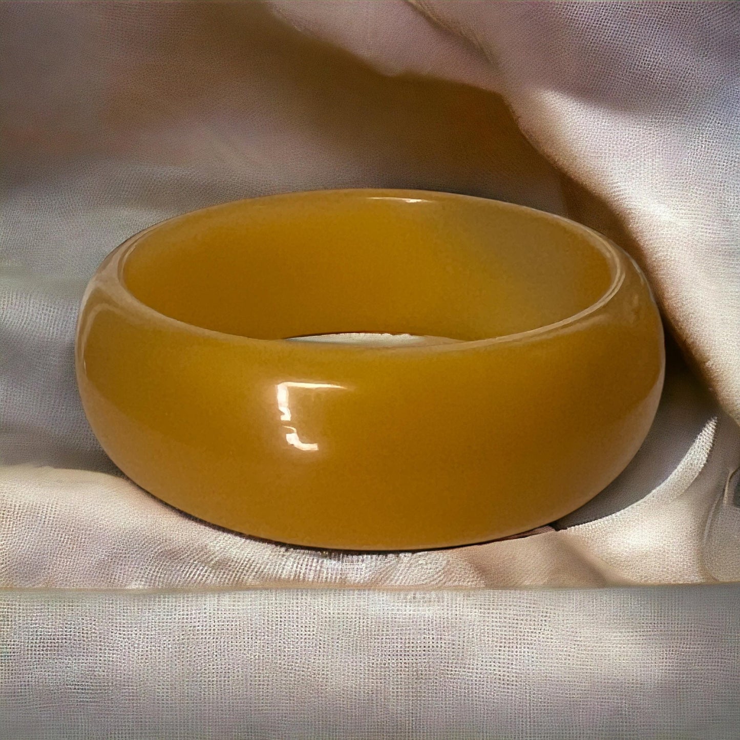 Cat Eye Jade Bangle Bracelet Thick 22mm| Crystal Bangle | Sakura Bracelet | Elegant Wristwear | Gift for Her | Crystal Bracelet for Women