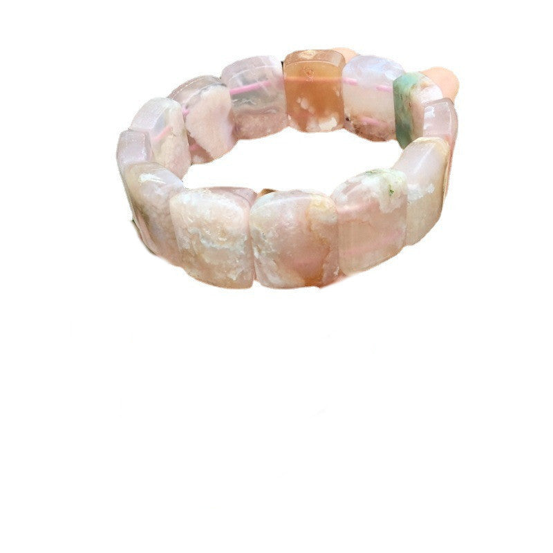 Natural Sakura Agate Sakura Hand Bracelet