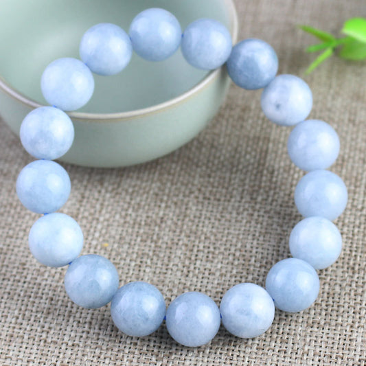 Aquamarine Chalcedony Bracelet Stone Crystal