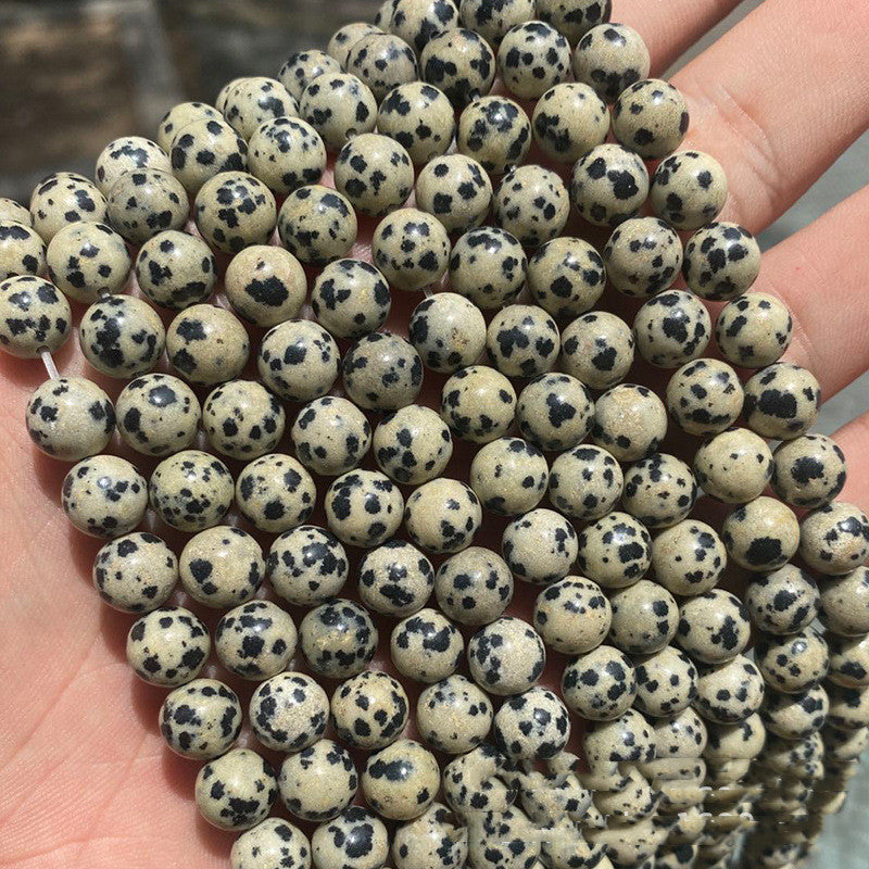 Dalmatian Jasper Natural Speckled Stone Loose Beads Diy Jewelry Accessories