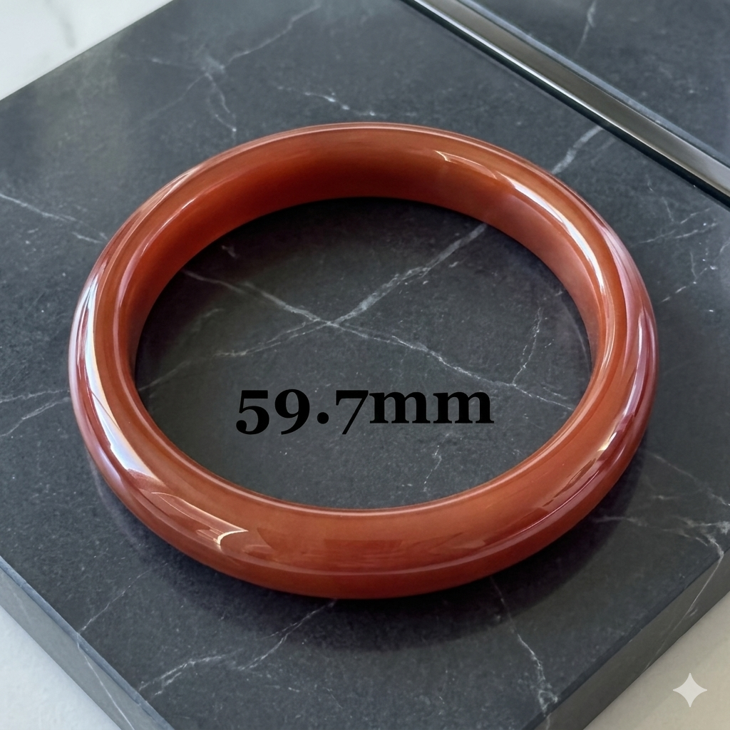 Carnelian Bangle Bracelet - Energy, Confidence S-XL wrist