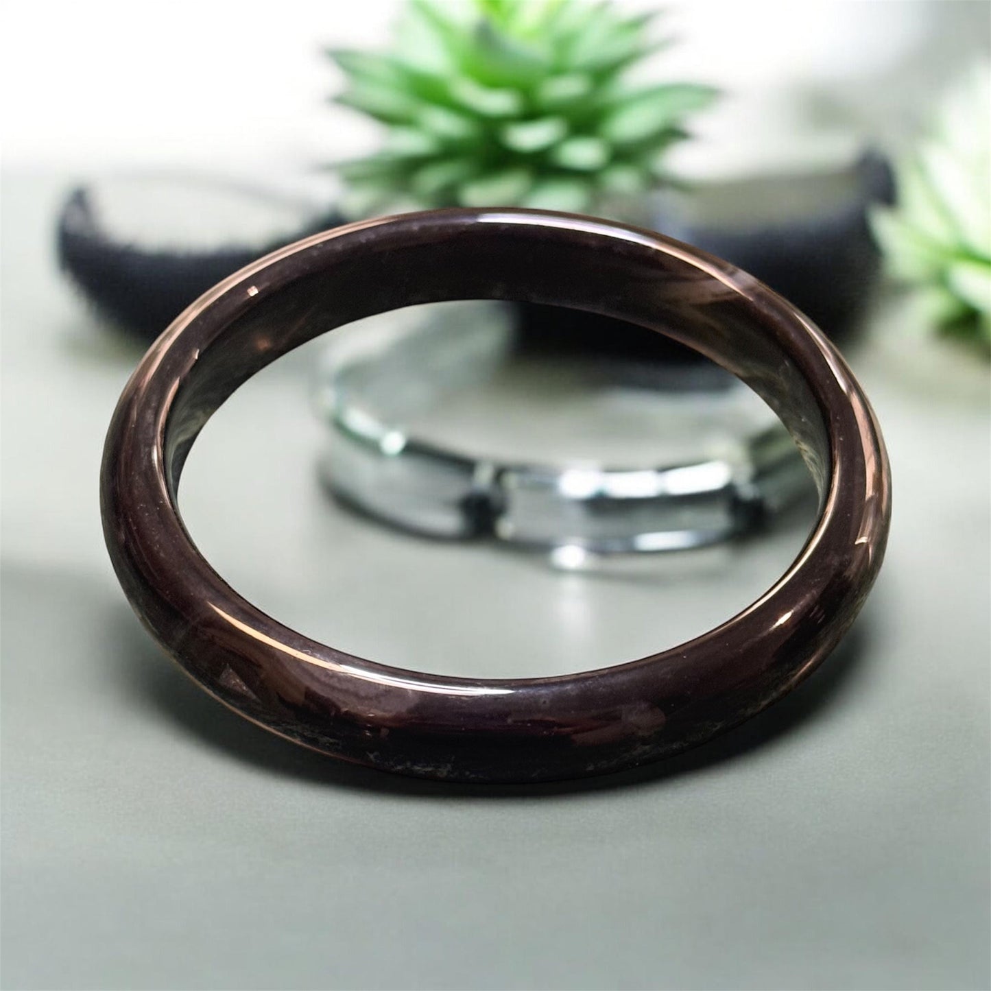 Brown Banded Agate Bangle