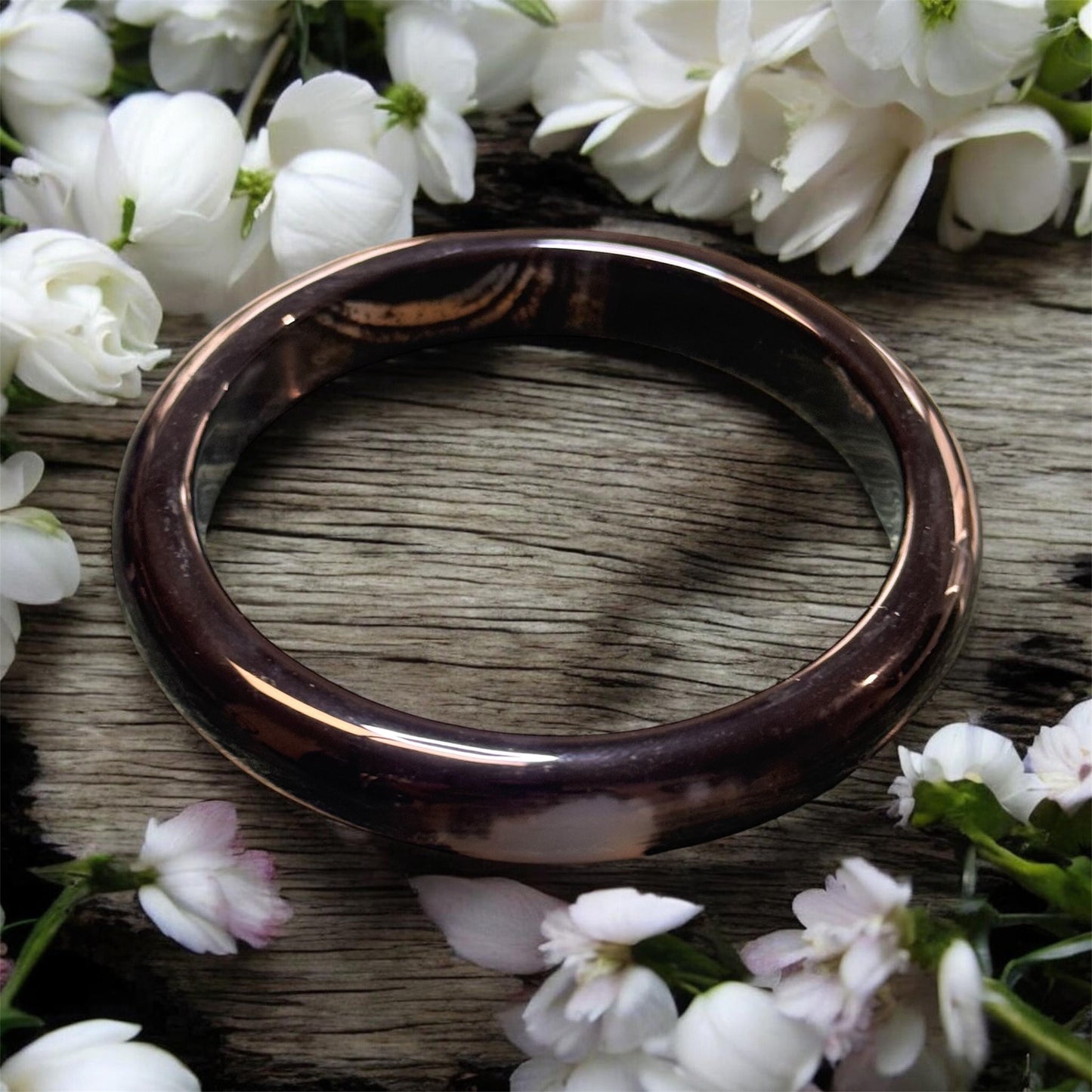 Brown Banded Agate Bangle