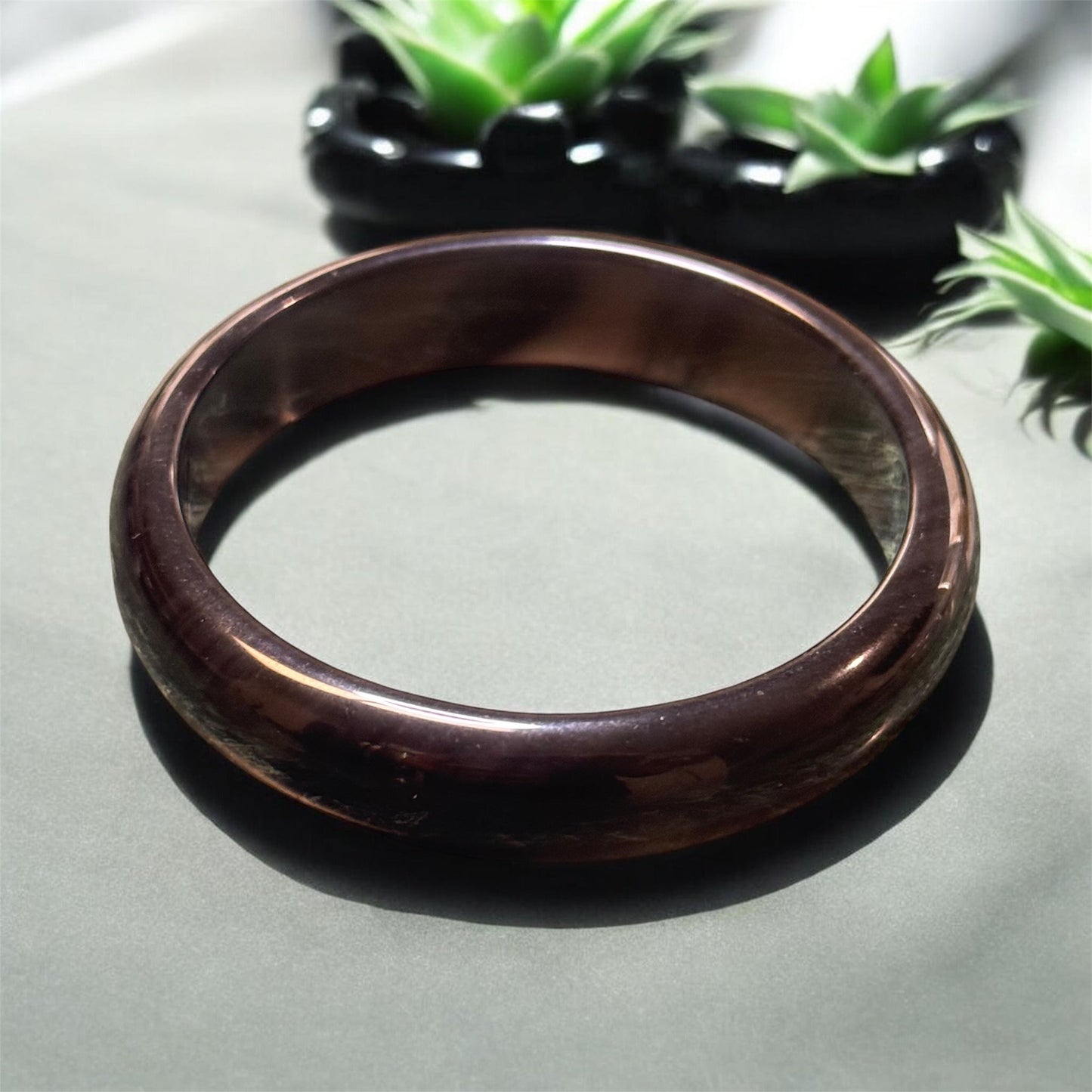 Brown Banded Agate Bangle