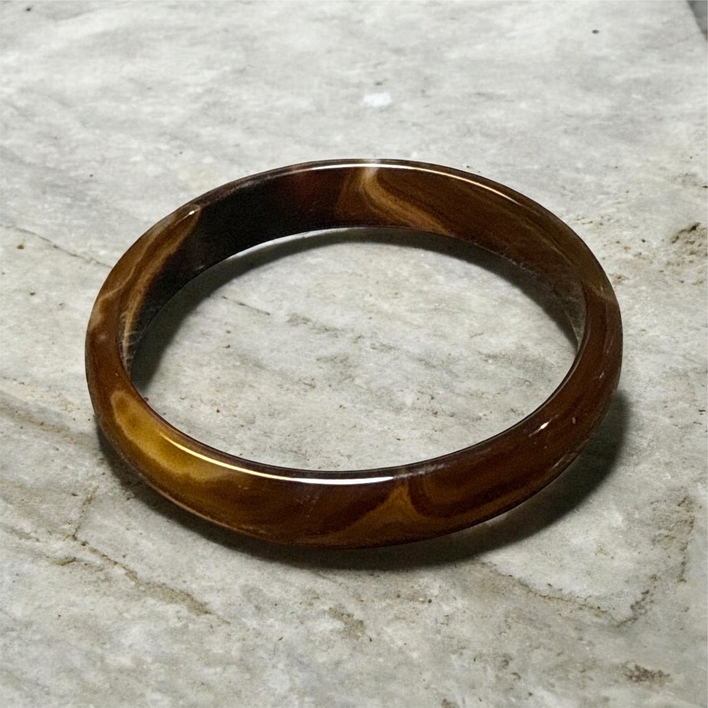 Brown Banded Agate Bangle