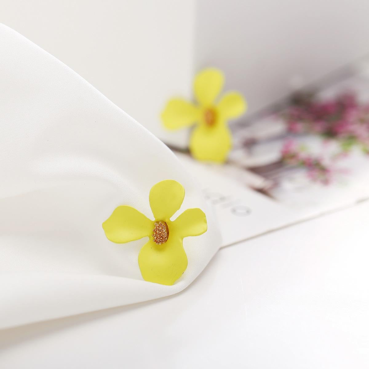 Flower Petal Stud Earrings