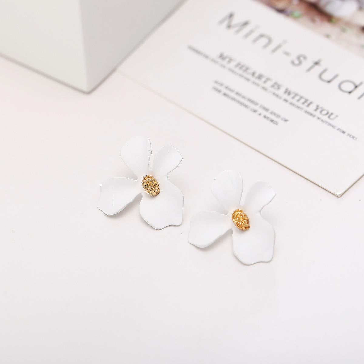 Flower Petal Stud Earrings