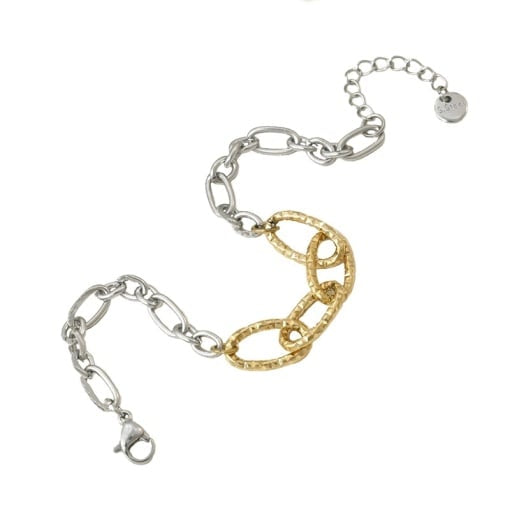 Two-Tone Chain Link Bracelet