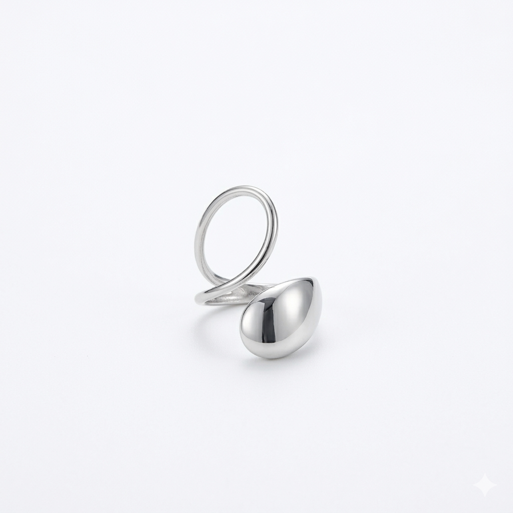 Sculptural Dome Open Ring