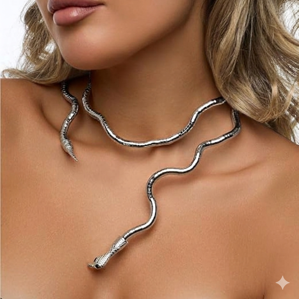 Serpentine Convertible Snake Necklace – 90cm