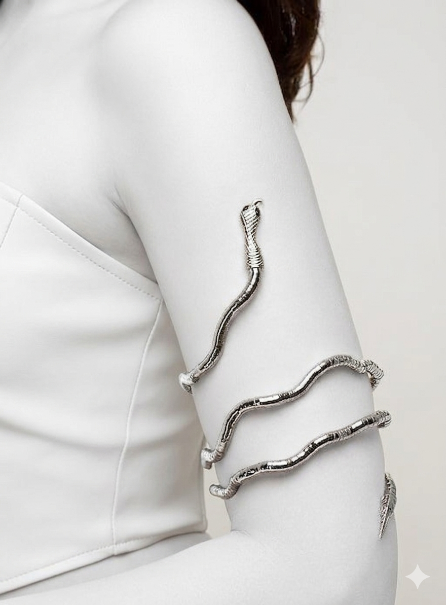 Serpentine Convertible Snake Necklace – 90cm