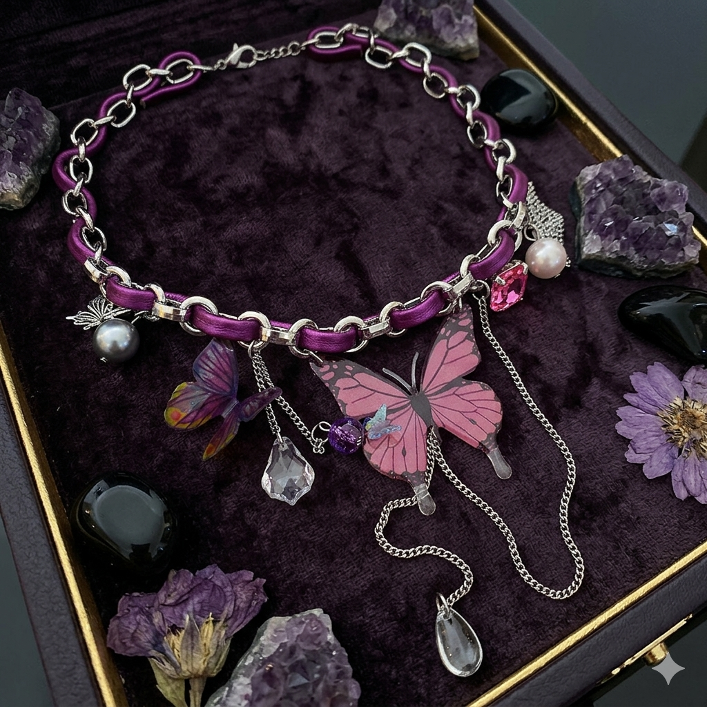 Charming Butterfly Choker Necklace