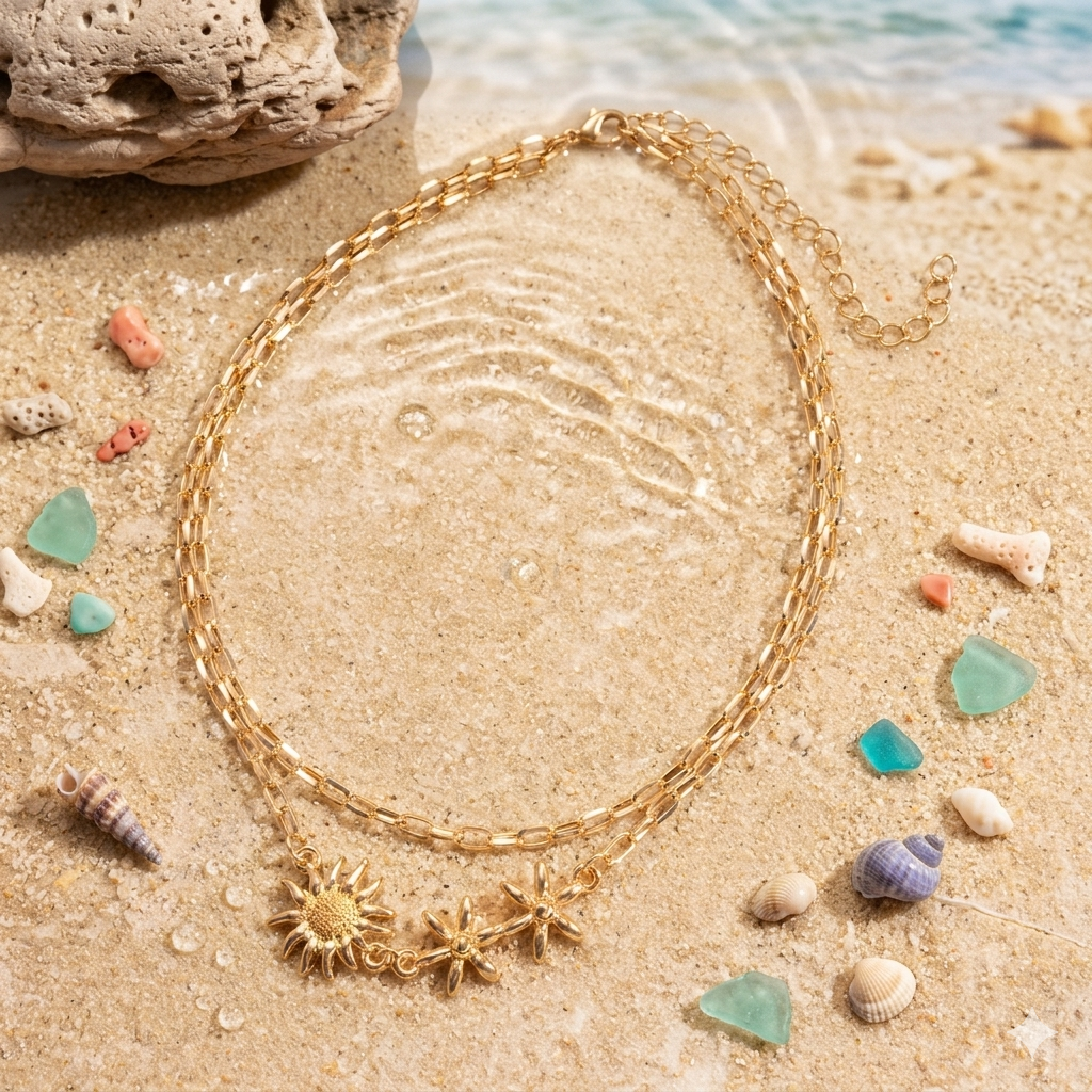 Soluna Sun & Star Layered Gold Necklace
