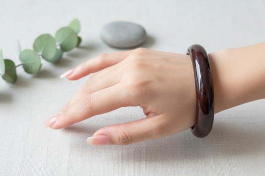 Deep Red Jasper Bangle