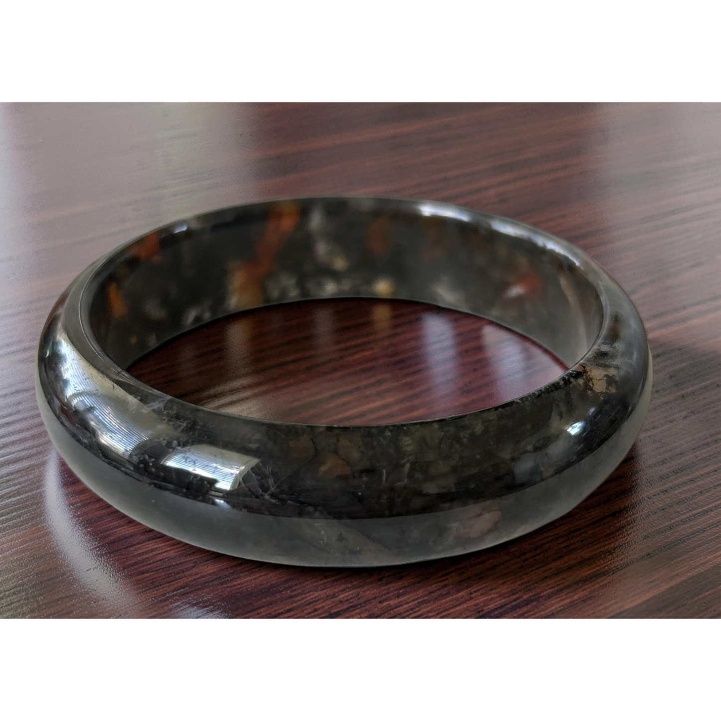 AAA Moss Agate Bangle – Natural Translucent Stone