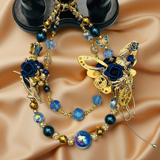 Midnight Mechanica – Steampunk Butterfly Phone & Purse Charm