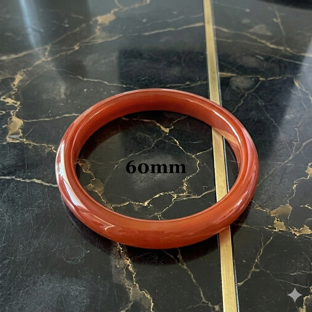 Carnelian Bangle Bracelet - Energy, Confidence S-XL wrist
