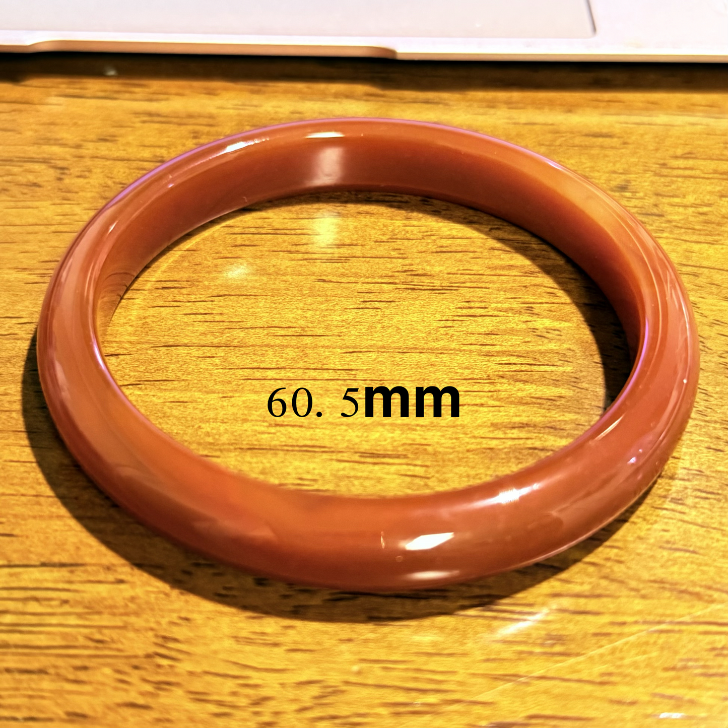 Carnelian Bangle Bracelet - Energy, Confidence S-XL wrist