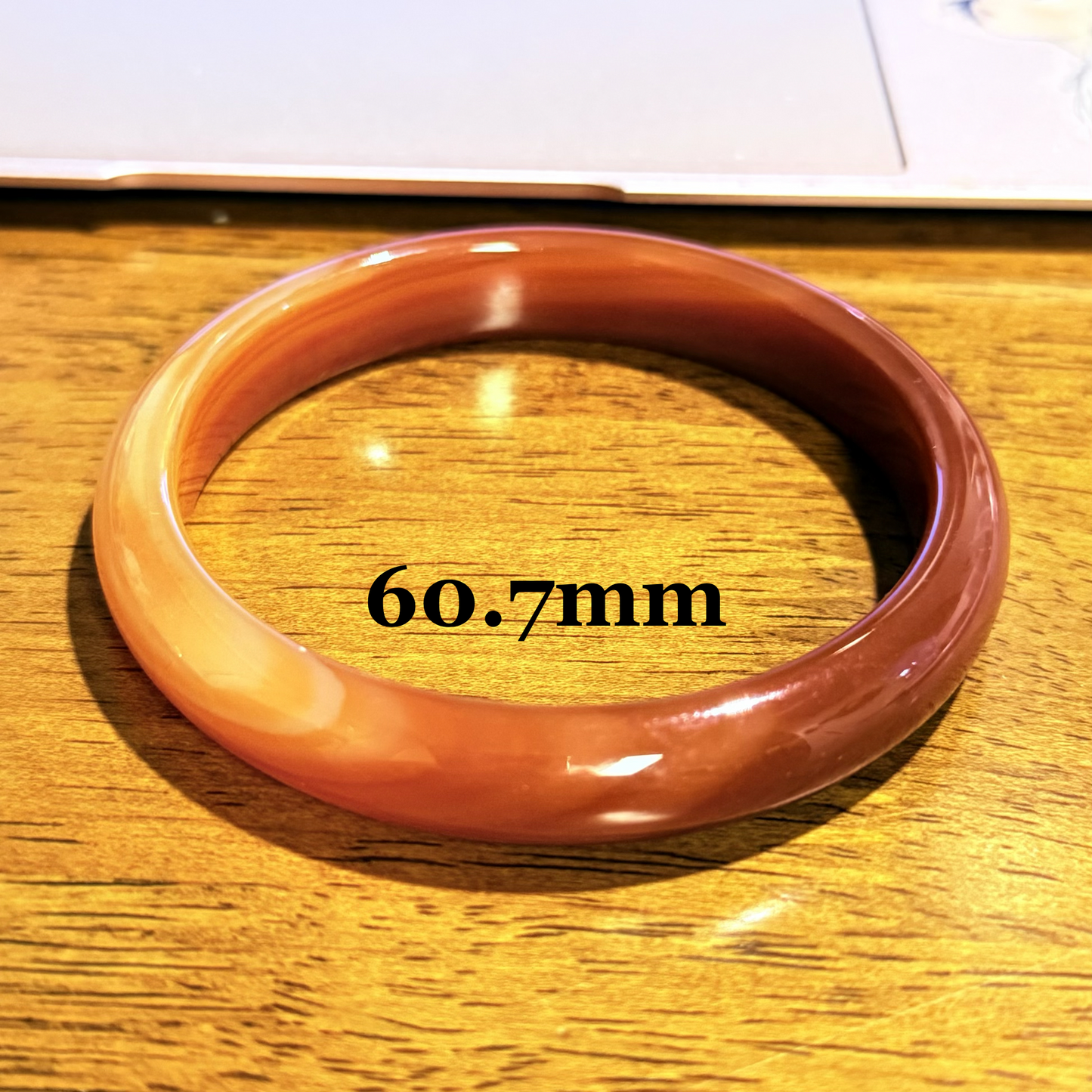 Carnelian Bangle Bracelet - Energy, Confidence S-XL wrist