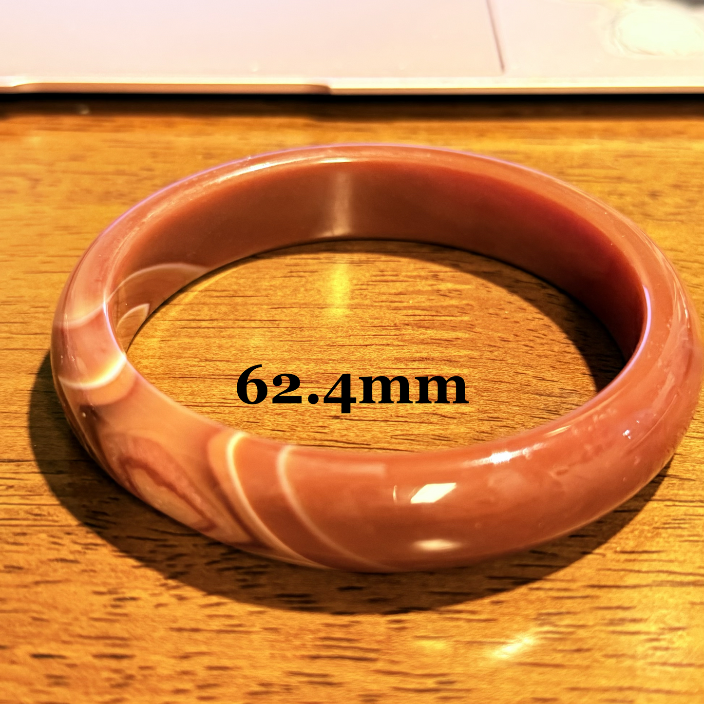 Carnelian Bangle Bracelet - Energy, Confidence S-XL wrist