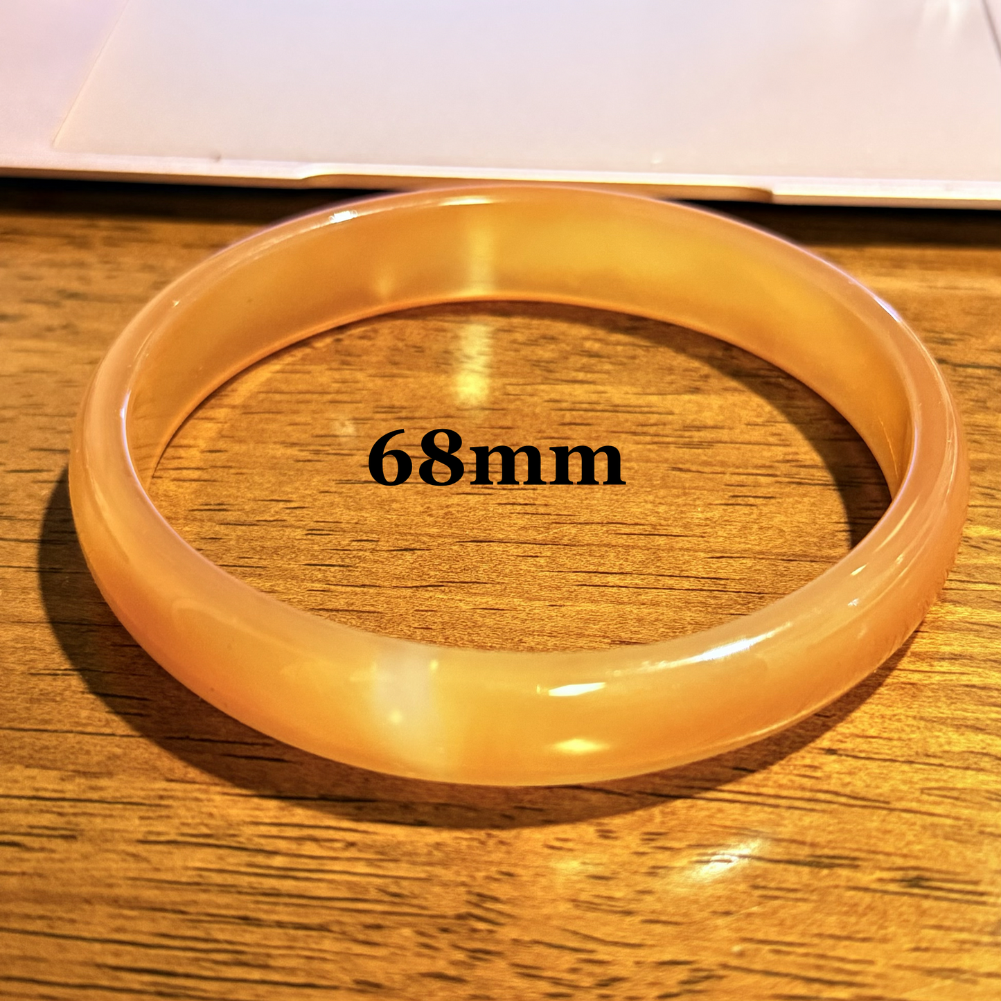 Carnelian Bangle Bracelet - Energy, Confidence S-XL wrist