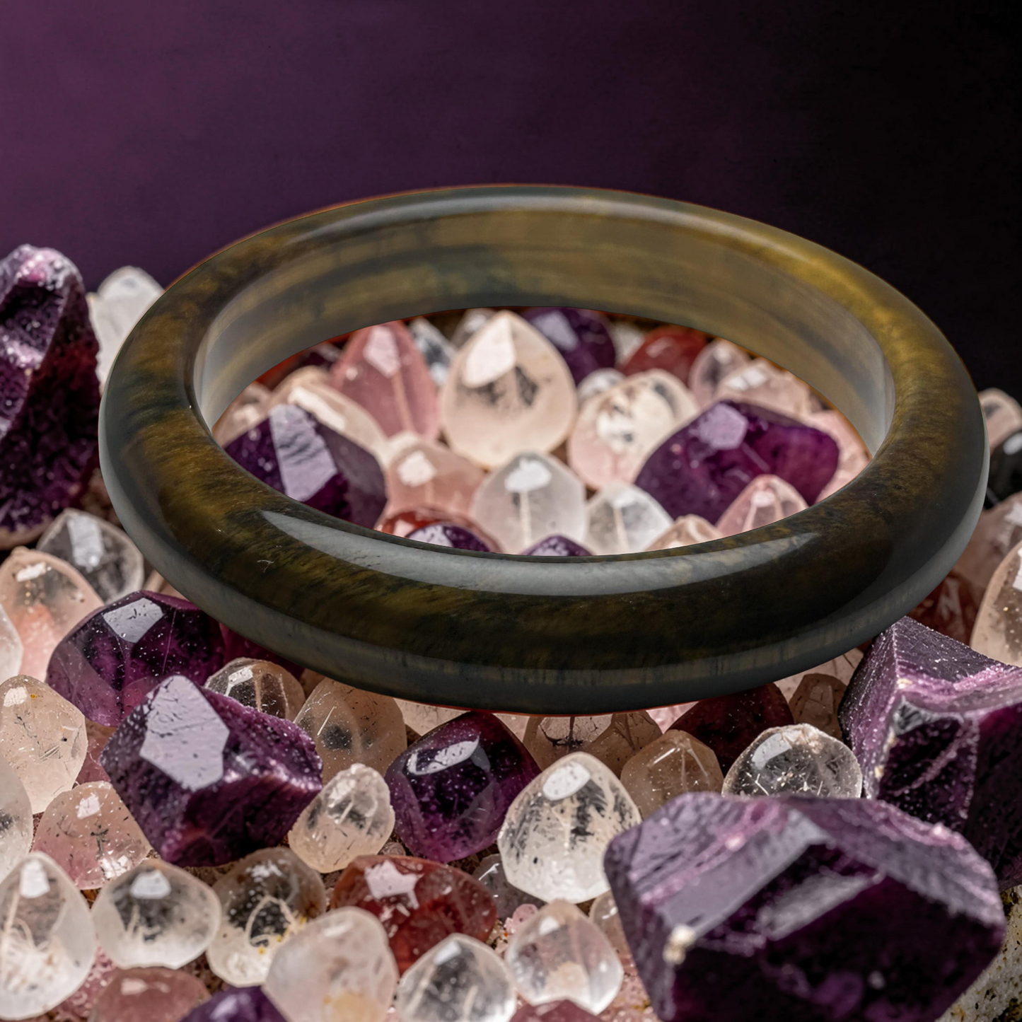 Natural Golden Tiger's Eye Bangle Bracelet