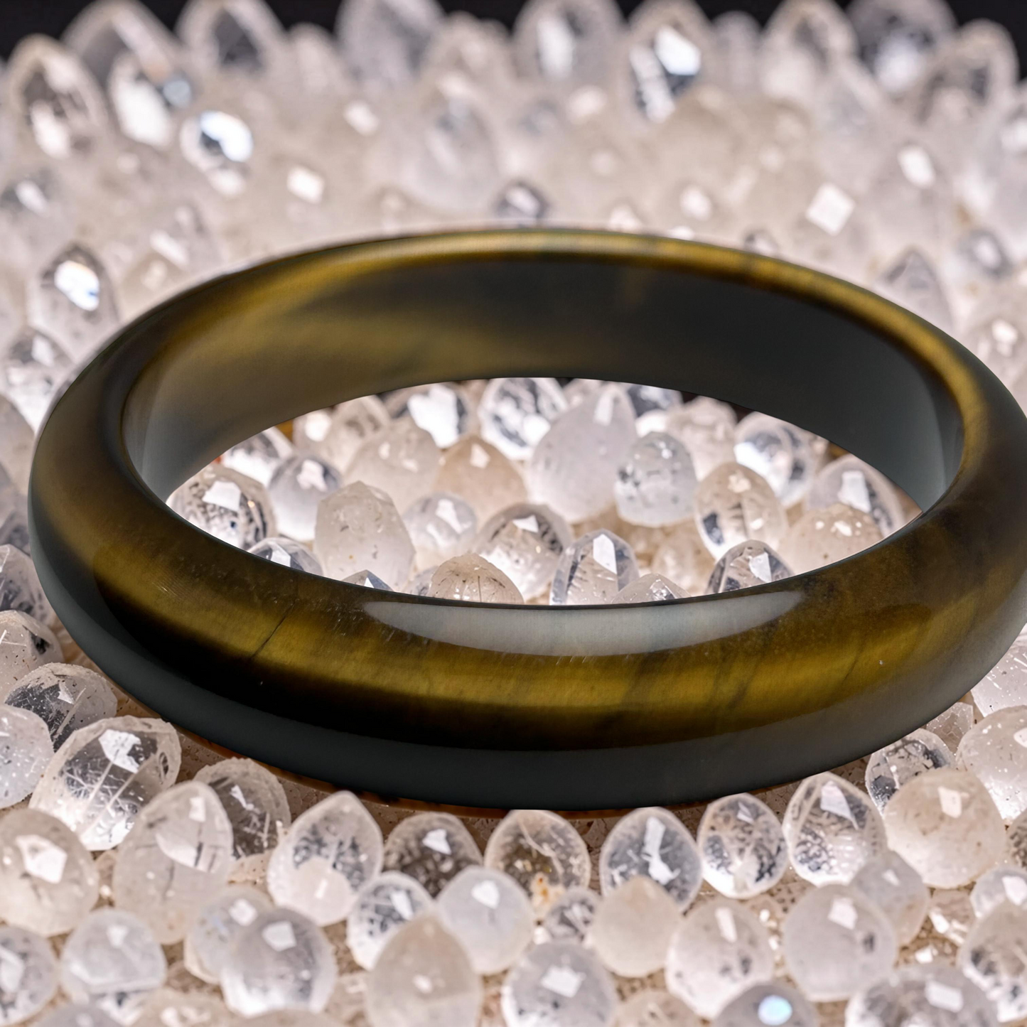 Natural Golden Tiger's Eye Bangle Bracelet