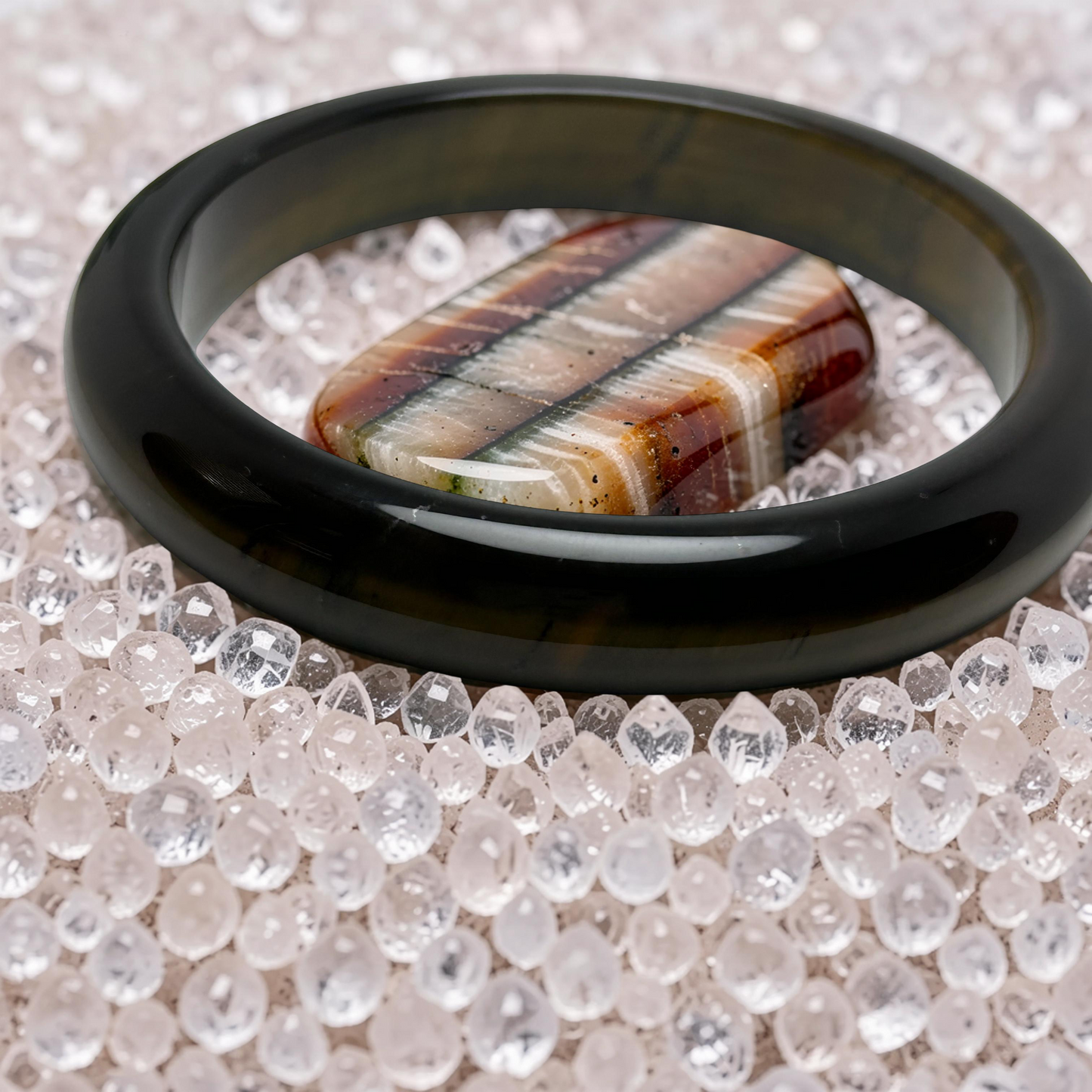 Natural Golden Tiger's Eye Bangle Bracelet