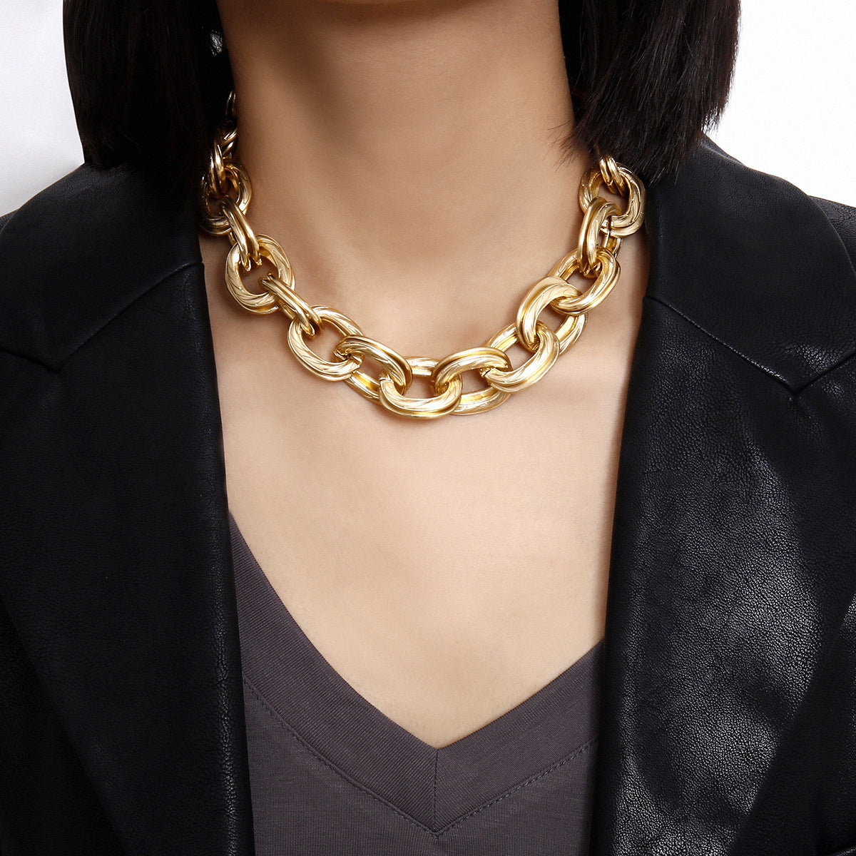 Fashion Domineering Chunky Necklace Men And Women