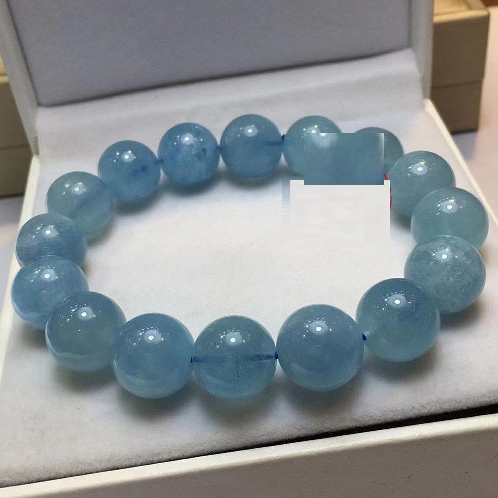 AA Natural Aquamarine Single-loop Beaded Bracelet